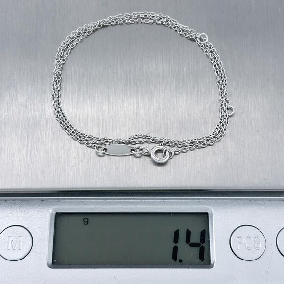 Vintage Sterling Silver 925 1.2mm Cable Link Chain Necklace 3 Lengths to 17.5" - Picture 3 of 3